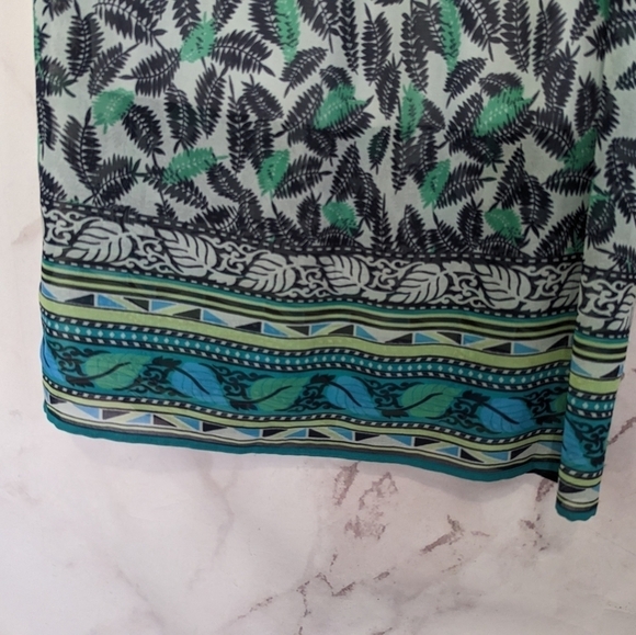 J Jill Skirt Womens XS Petite Maxi Cover Up Low Rise Boho Peasant Blue Elastic - Picture 7 of 16